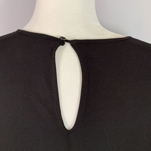 MICHAEL Michael Kors Black Lace Bell Sleeve Dressy Top Shirt - Picture 6 of 8